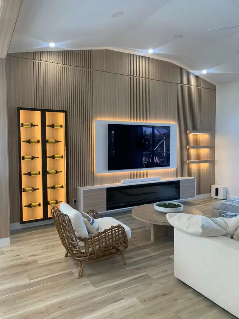 Luxury custom entertainment center wall